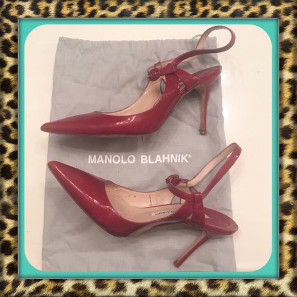 Manolo Blahnik Shoes - 🔥🔥SUPER SALE🔥🔥PRICE FIRM✅👑AUTHENTIC Red Patent Manolo Blahnik Heels